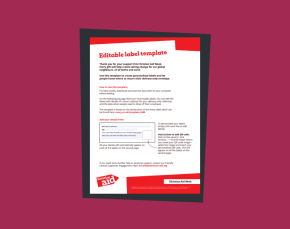 CAW 25 UK: Editable label template  (16 sheet) thumbnail